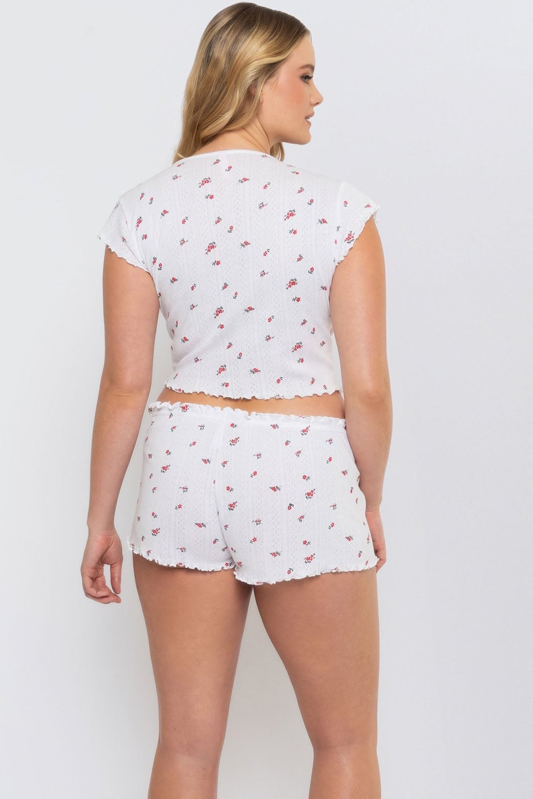 ROSEY BABY TEE - WHITE