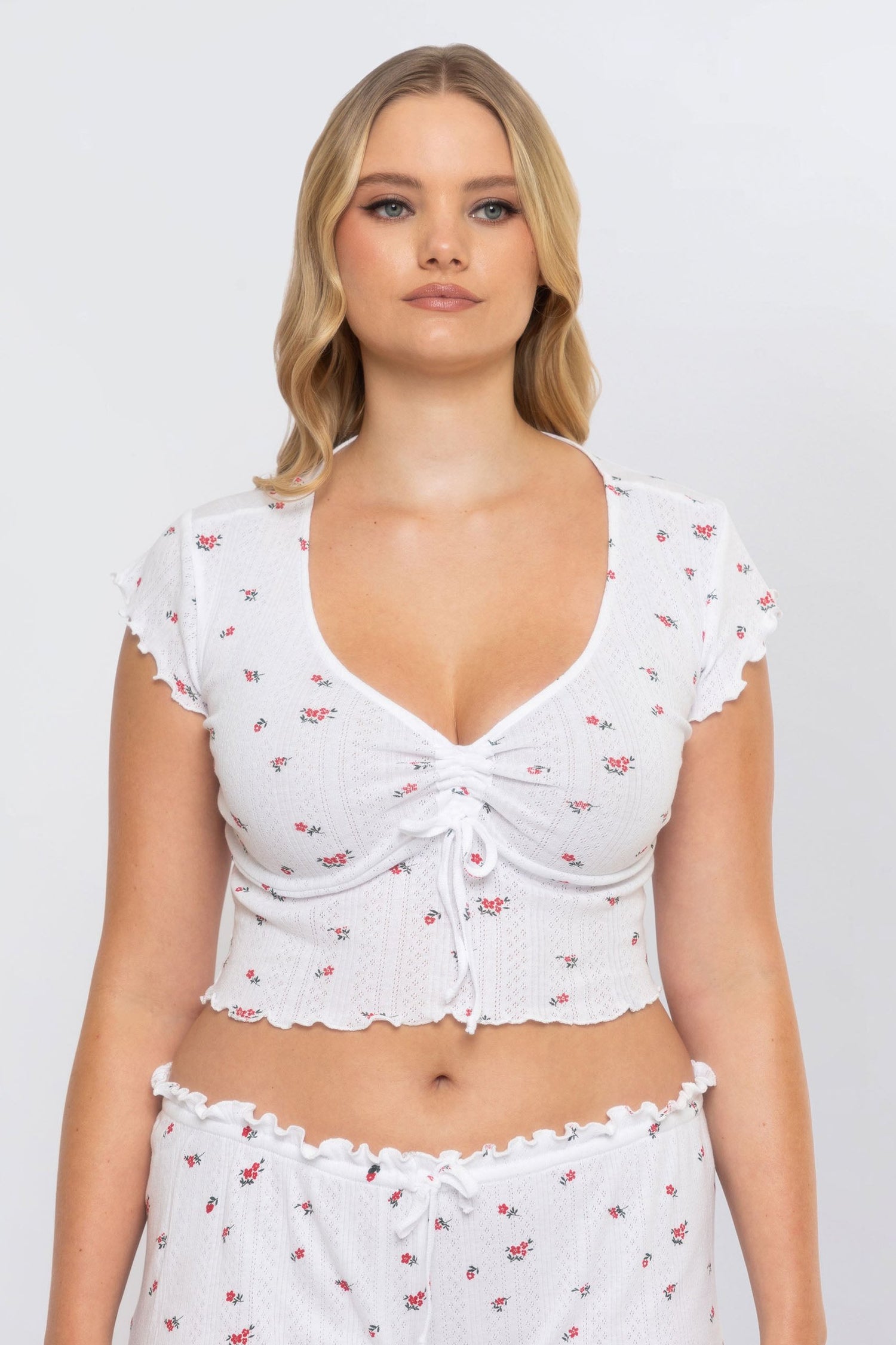 ROSEY BABY TEE - WHITE