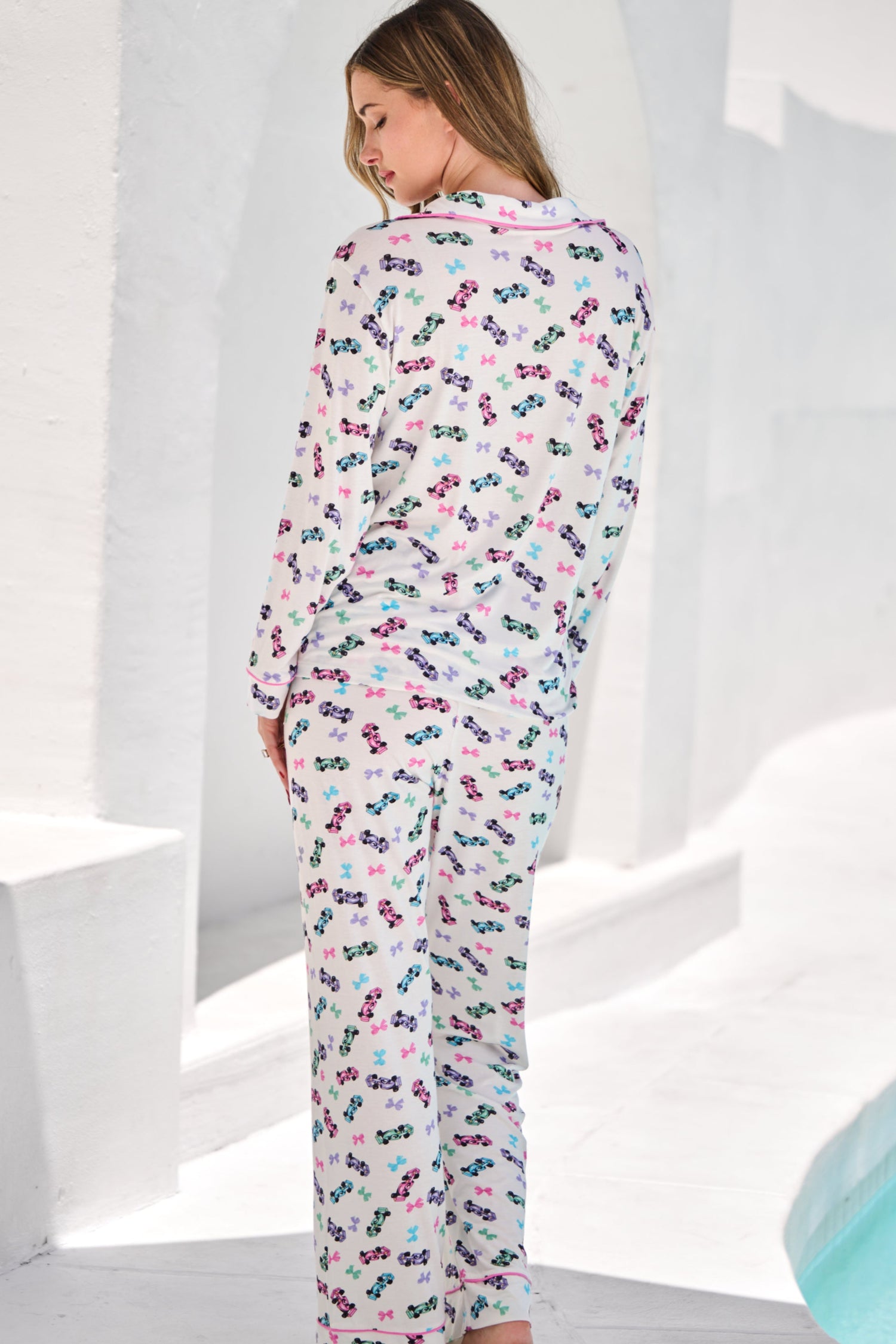 SPEEDY LONG PAJAMA SET - WHITE