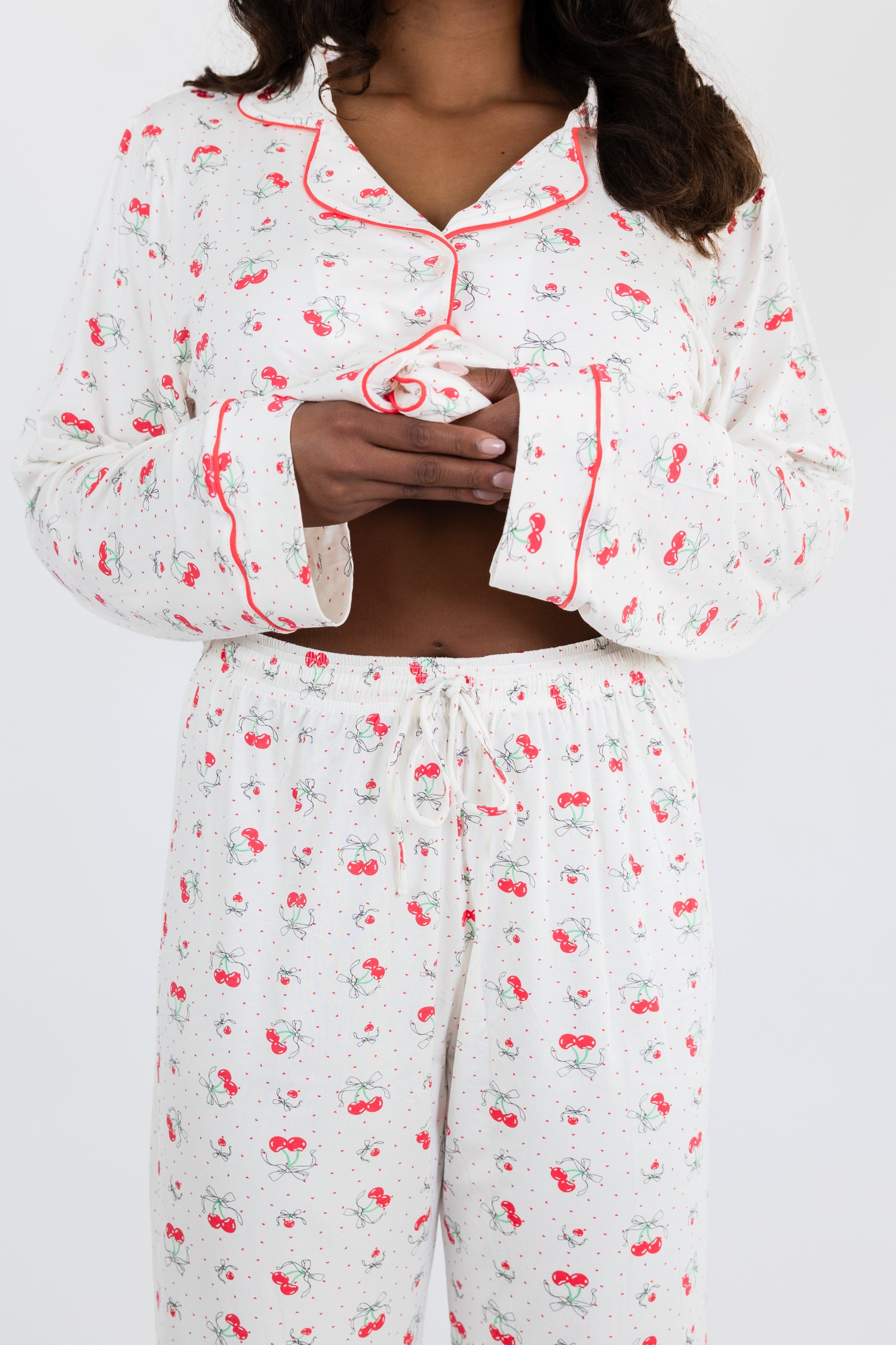 CHERIE PAJAMA PANT SET - IVORY