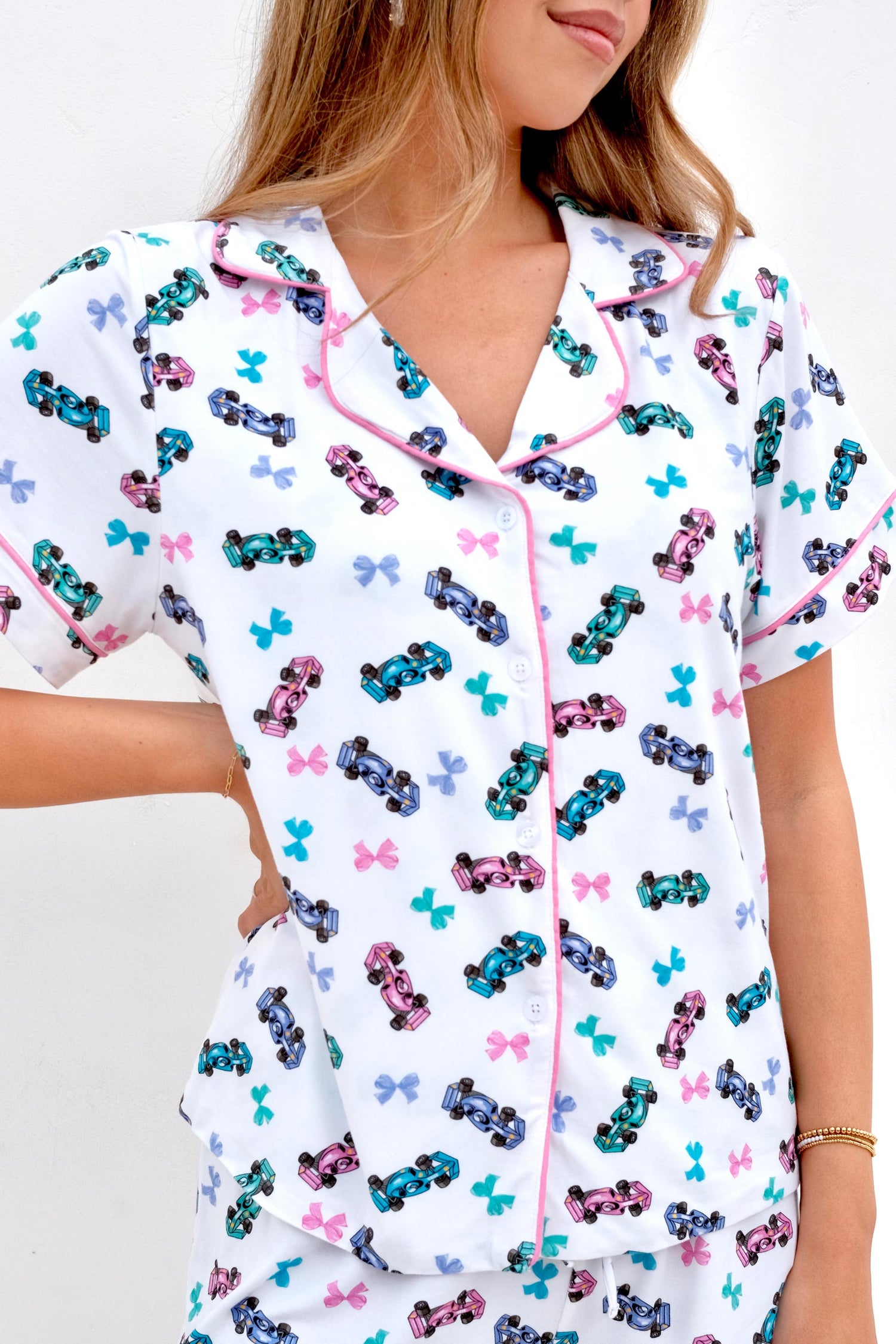 SPEEDY SHORT PAJAMA SET - WHITE