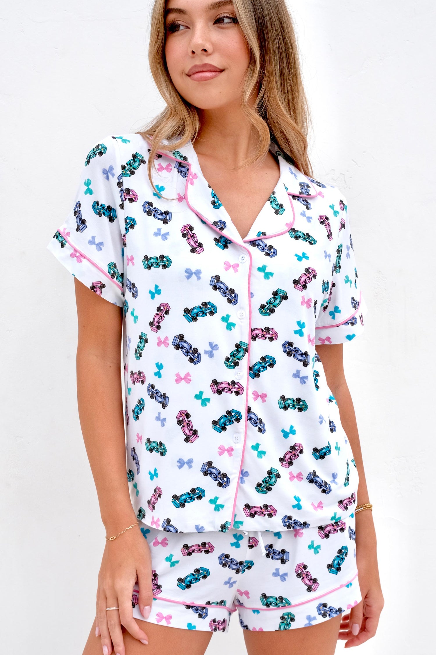 SPEEDY SHORT PAJAMA SET - WHITE