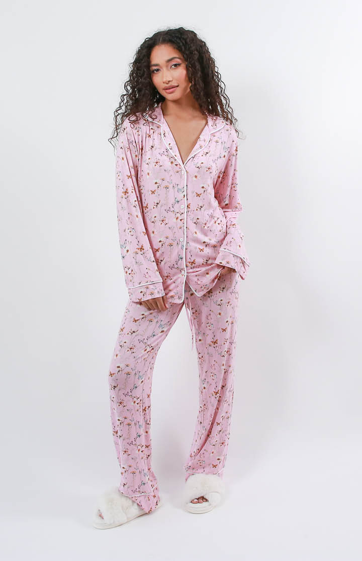 PAPILLON PAJAMA SET - ROSE