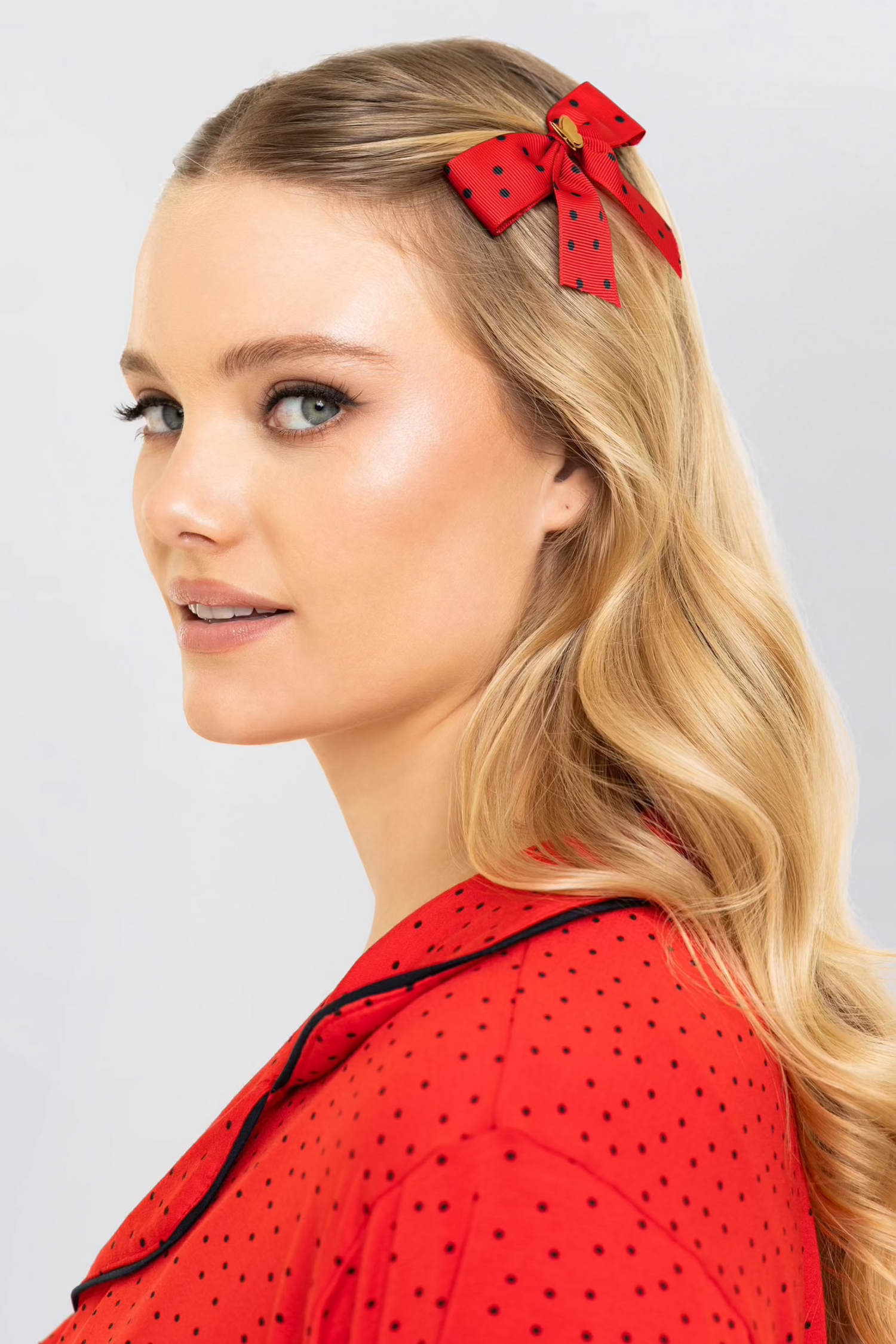 DOTTIE HAIR BOWS - RED